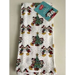 2 Pack Disney Mickey and Minnie Mouse Christmas Tree Kitchen Towels Holiday NEW